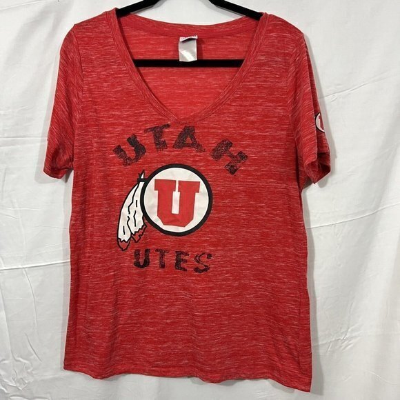Utah Utes Shirt Woman's 2XL Red Short Sleeve Lightweight Sheer - Picture 1 of 7